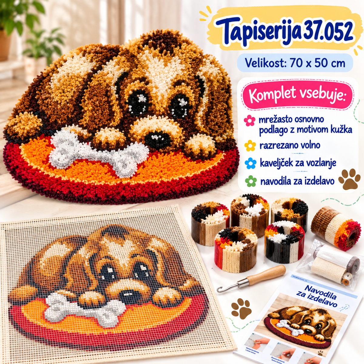 tapiserija 37.052 kuža s kostjo
