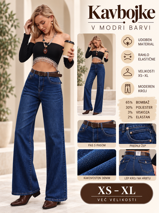 Jeans hlače Wide leg 6069-2