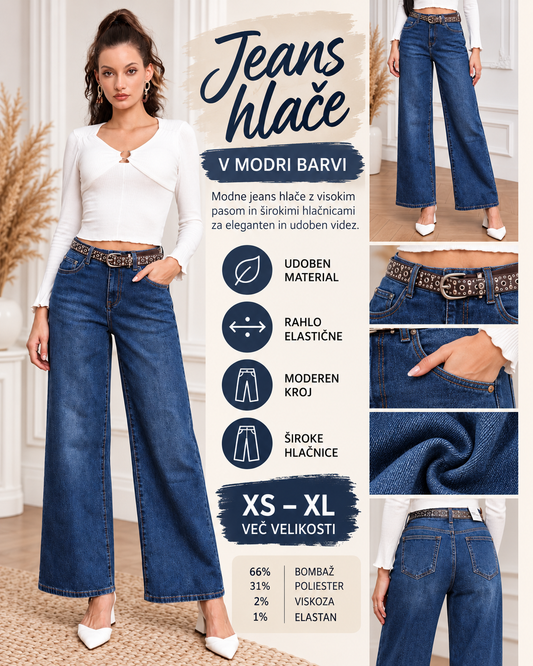 Jeans hlače Wide leg 5991-2